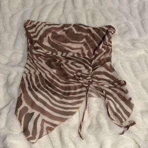 See You Monday Brown Zebra Print Dress